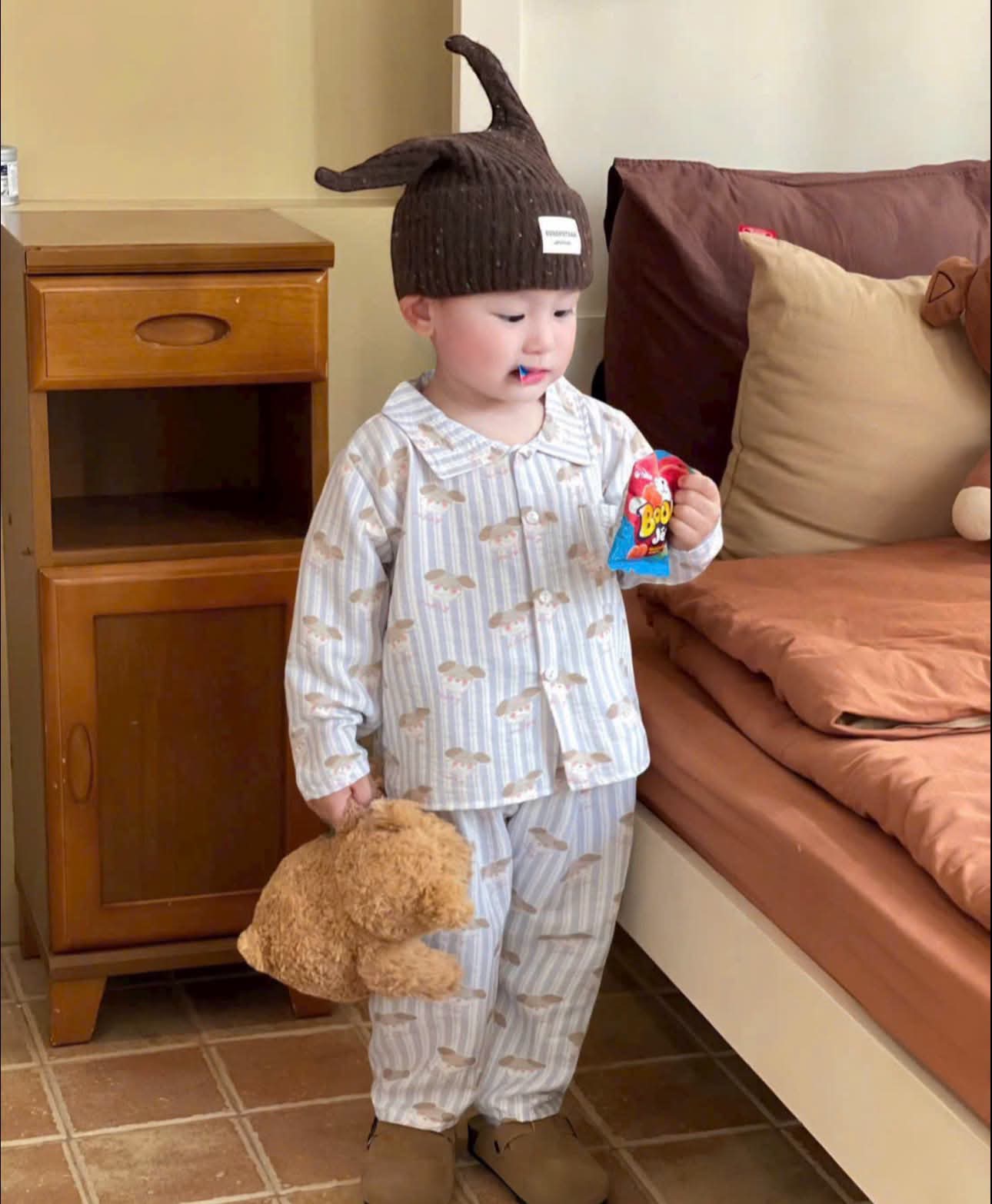 Set 2 bộ pyjama đũi kẻ cún_thumbnail_2