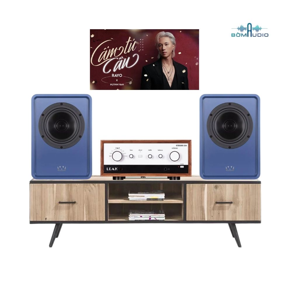 Combo Amply LEAK STEREO 130 + Loa Bookshelf WHARFEDALE DENTON 1S - LEW3