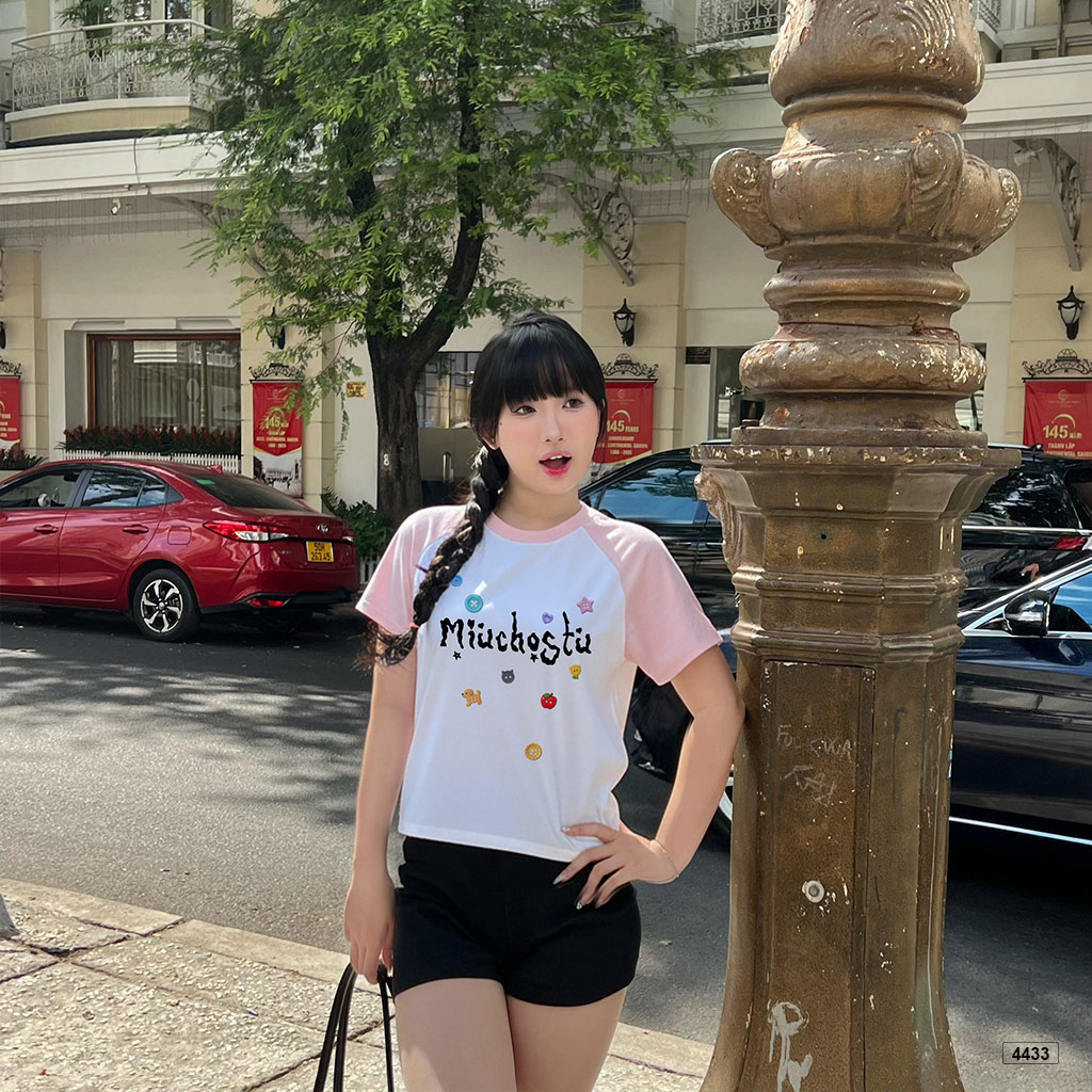Áo baby tee nữ form ôm cute Hàn Quốc Miucho 4433_thumbnail_5