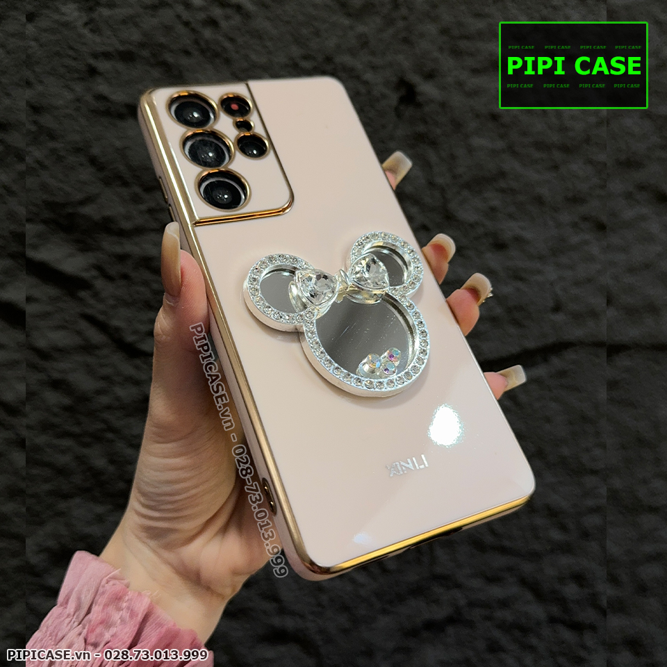 Ốp Lưng Samsung S21 Ultra 5G - Mic Gương - Vàng_thumbnail_2