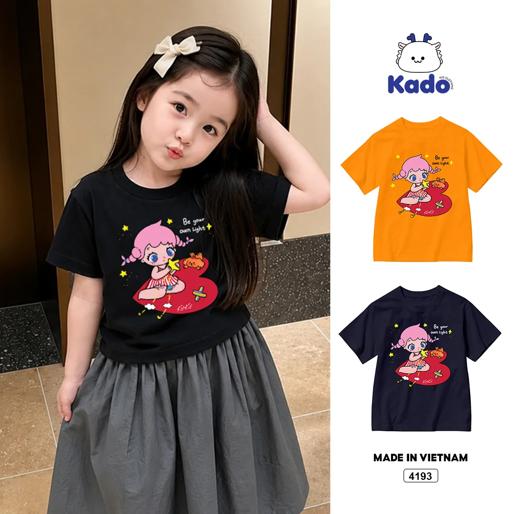 Áo thun bé gái Sweet Heart dễ thương Kado 4193