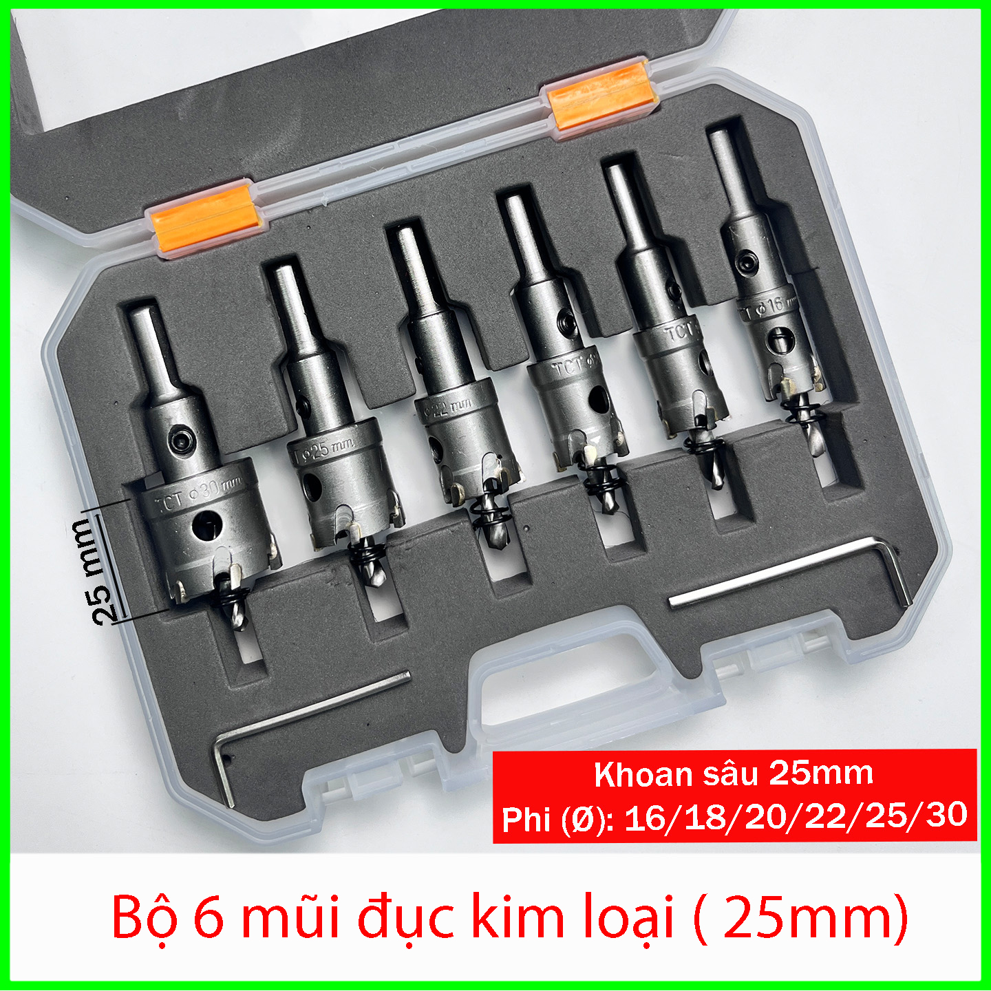 Bộ 6 mũi khoét kim loại 16- 35mm, Khoét Sắt, Khoét Inox_thumbnail_0