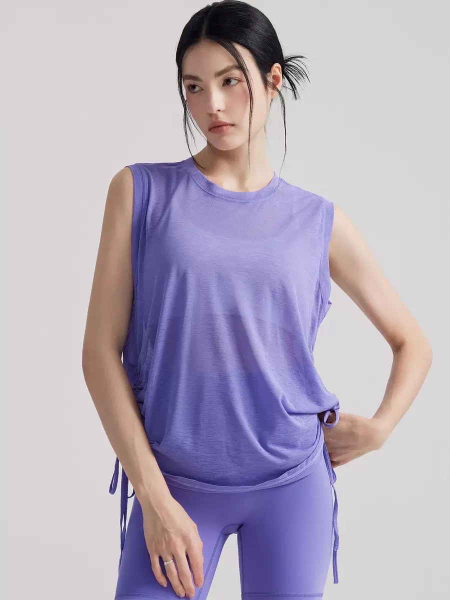 Áo Tanktop Thể Thao Nữ Ba Lỗ Rút Dây Form Rộng Vải Lưới Mè Thoáng Khí Thấm Hút Nhanh Khô_thumbnail_19