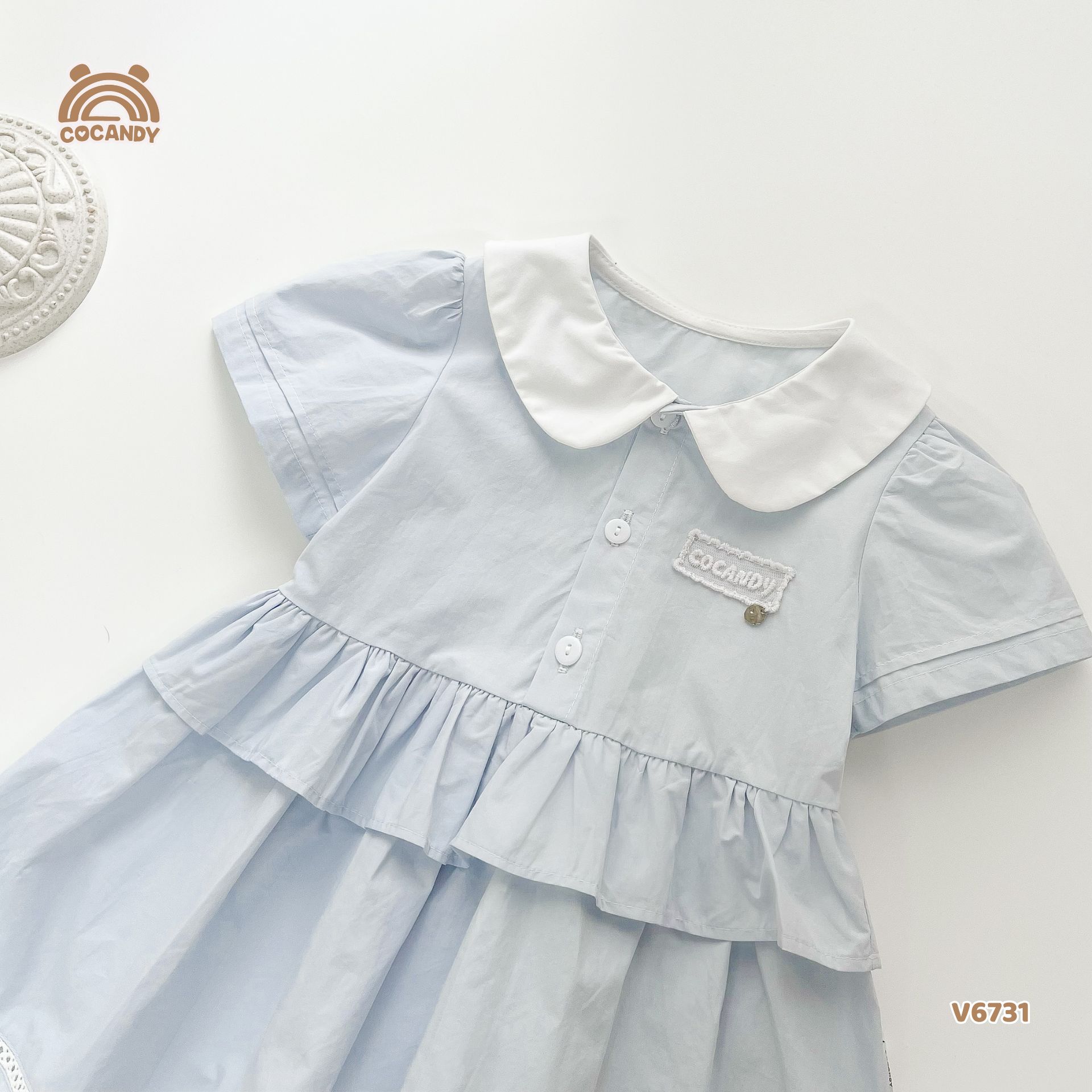 Váy cộc XANH DƯƠNG viền bèo tag ngực_thumbnail_3