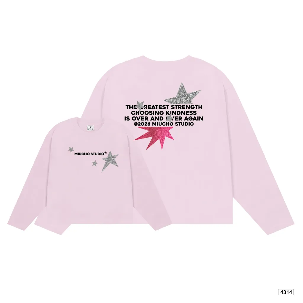 Áo thun tay dài unisex form boxy star strength Miucho 4314_thumbnail_11