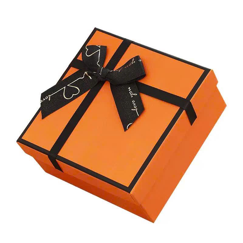 Hộp Quà Tặng Size 35x27x9 Cunbag Gắn Nơ Màu Cam Sang Trọng Thiết Kế Tinh Tế Dịp Sinh Nhật HCUN005_thumbnail_4
