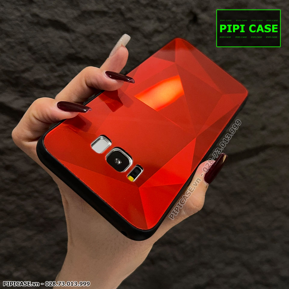 Ốp Lưng Samsung S8 - Kim Cương 6D - Đỏ_thumbnail_1