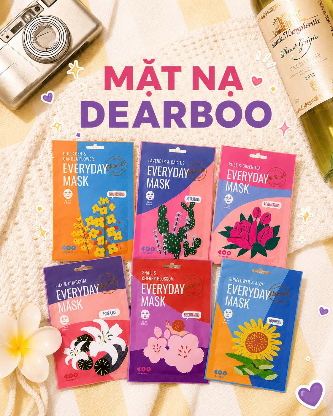 MẶT NẠ GIẤY DEARBOO THUẦN CHAY
