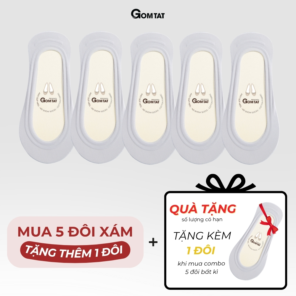 [DEAL QUÀ TẶNG] Tất búp bê nữ đi giày lười GOMTAT có đệm silicon chống tuột gót, thoáng mát mùa hè - TNBB_thumbnail_12