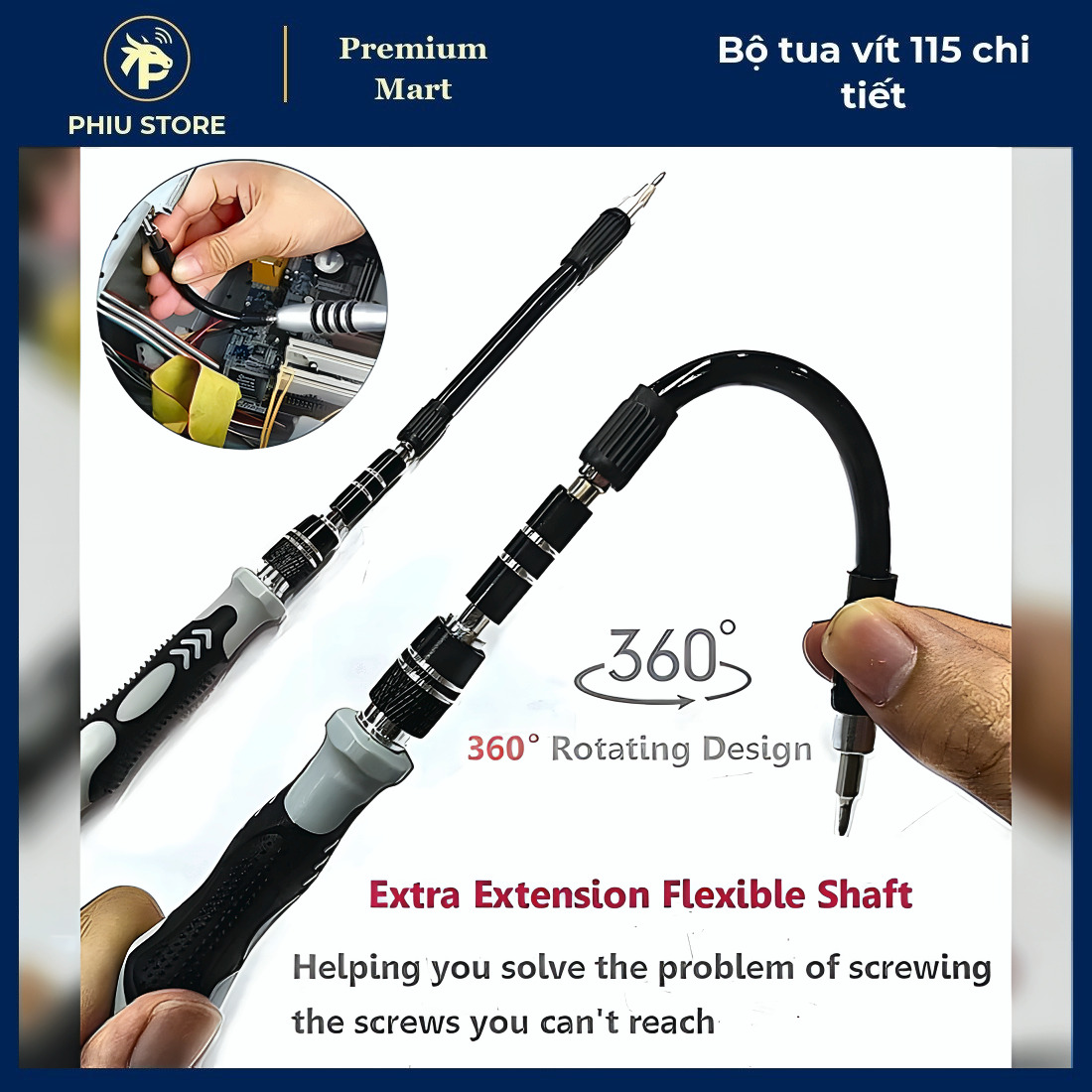 Bộ Tua Vít Mini - Bộ Tua Vít 115 Chi Tiết, Hộp Tua Vít Sửa Điện Thoại - PHIU STORE_thumbnail_4