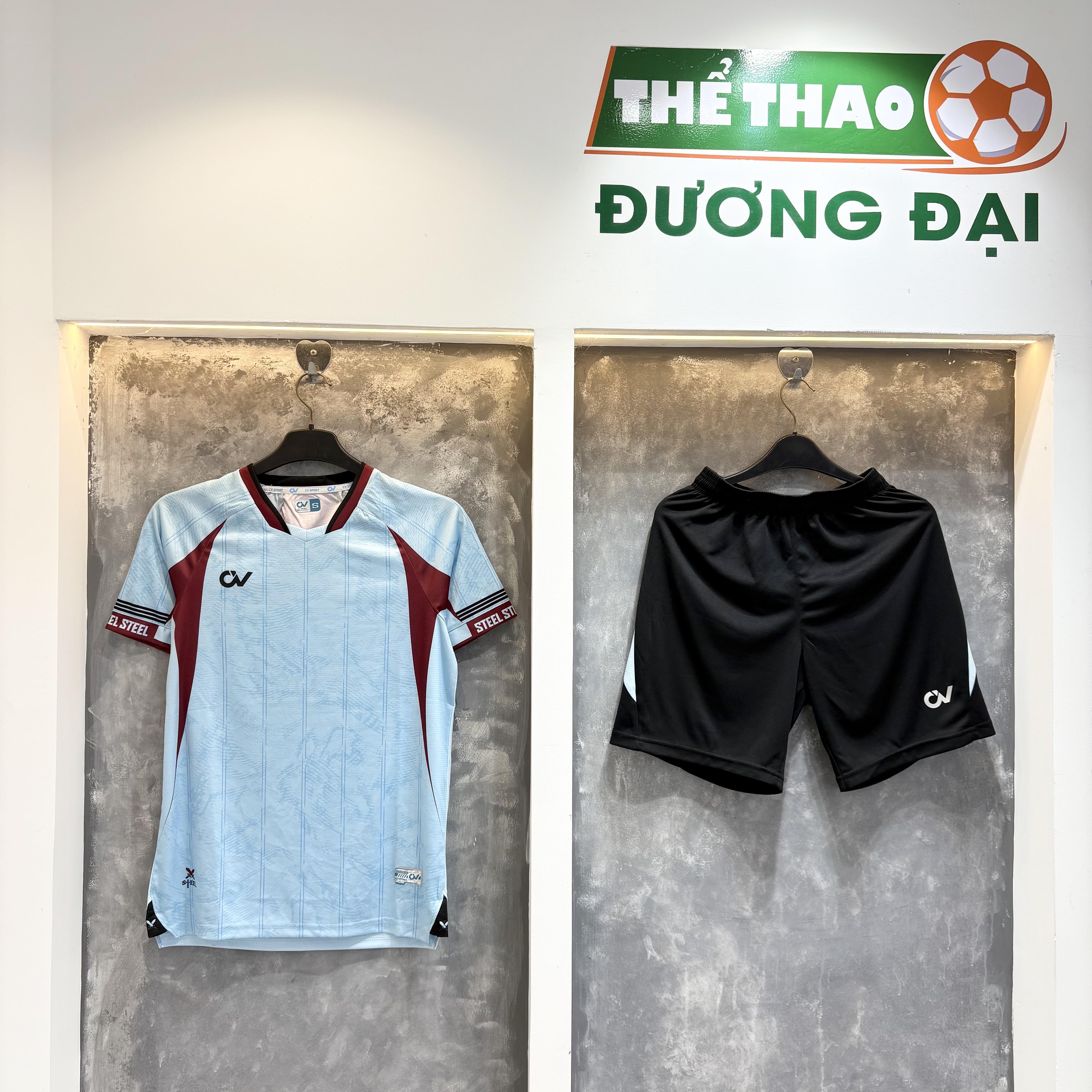 BST Quần Áo Bóng Đá Thiết Kế CV STEEL Thun Mè C-Airmax Thoáng Khí Thể Thao Đương Đại