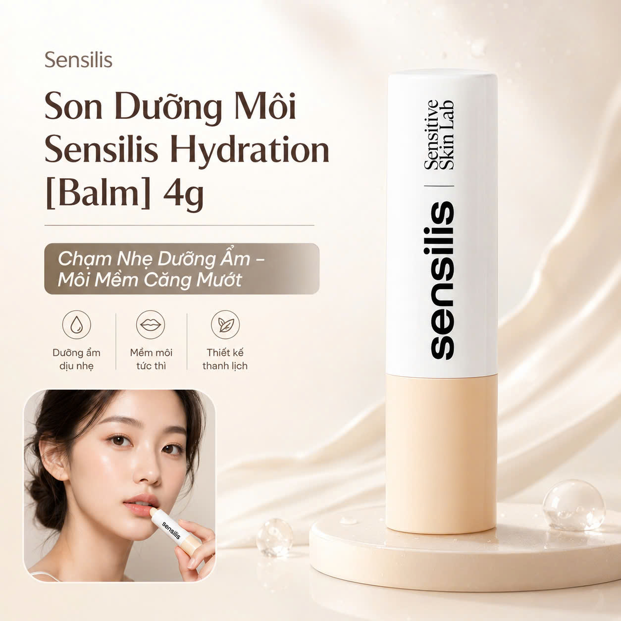 Son Dưỡng Môi Sensilis Hydraction [Balm] 4g