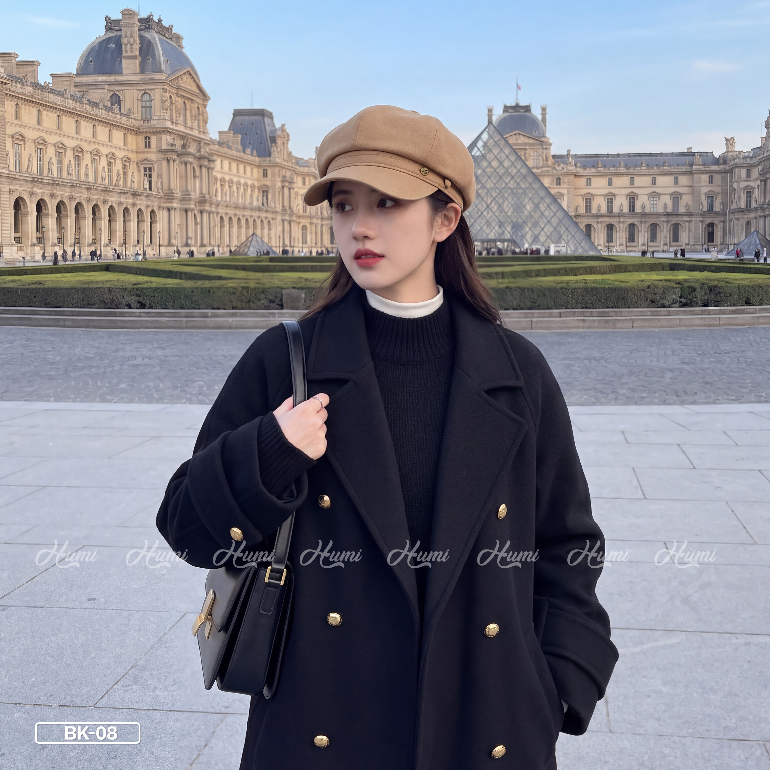 MŨ BAKER NỮ KAKI CAO CẤP (BK08 NÂU NHẠT)_thumbnail_2