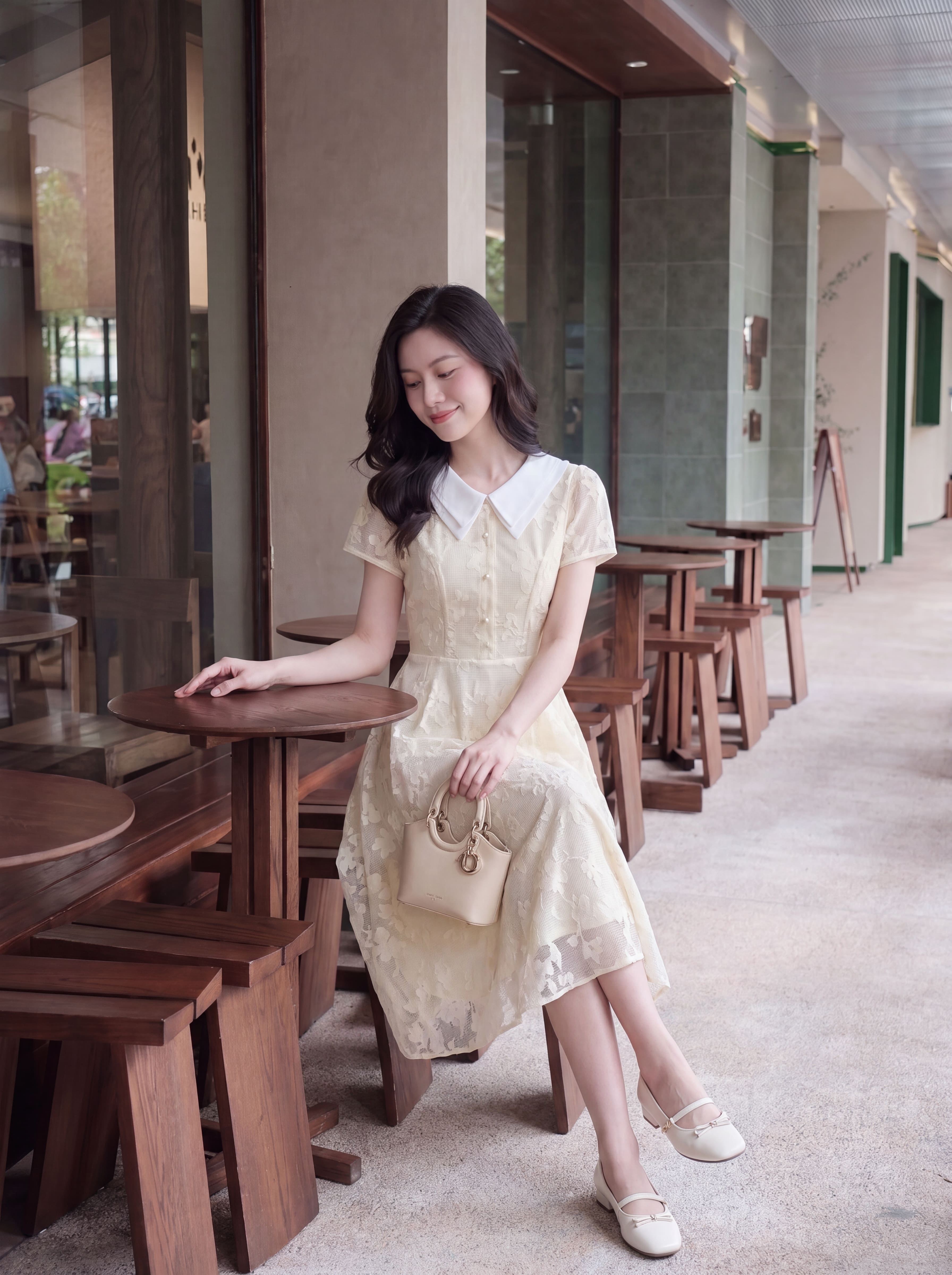 Váy ren cộc tay 2 lá cổ 606006_thumbnail_4