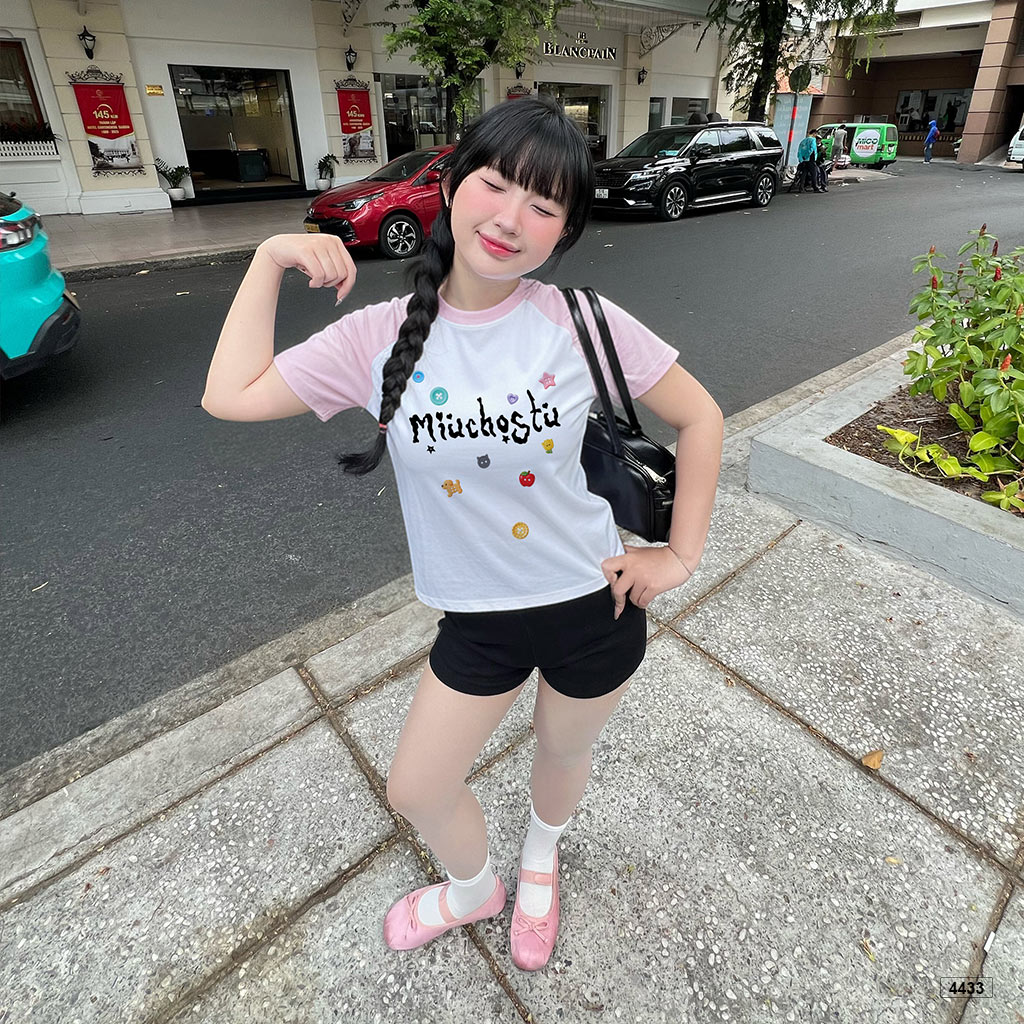 Áo baby tee nữ form ôm cute Hàn Quốc Miucho 4433_thumbnail_4