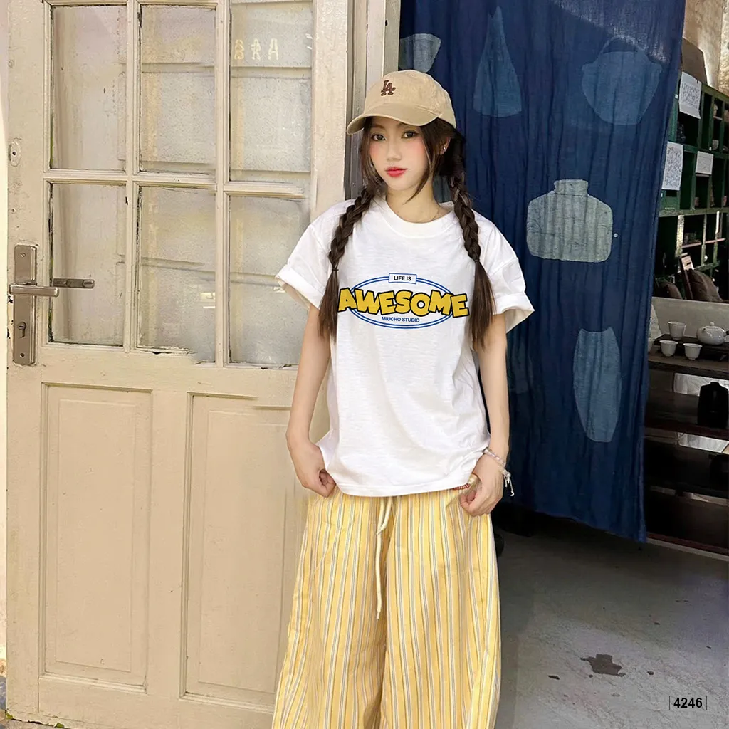 Áo thun boxy unisex chất vải xước thoáng mát basic Miucho 4246_thumbnail_3
