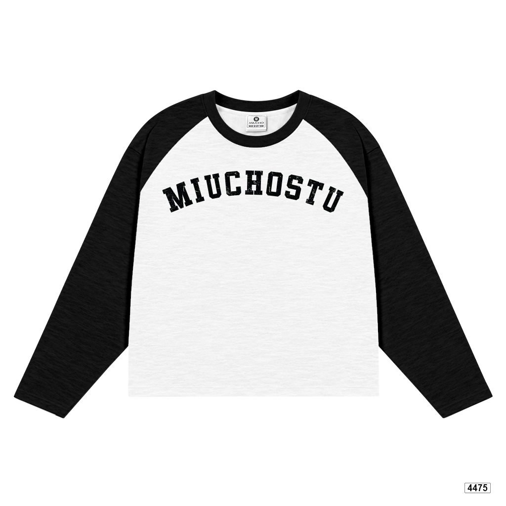 Áo tay dài boxy Miucho raglan cổ tròn Hàn Quốc 4475_thumbnail_0