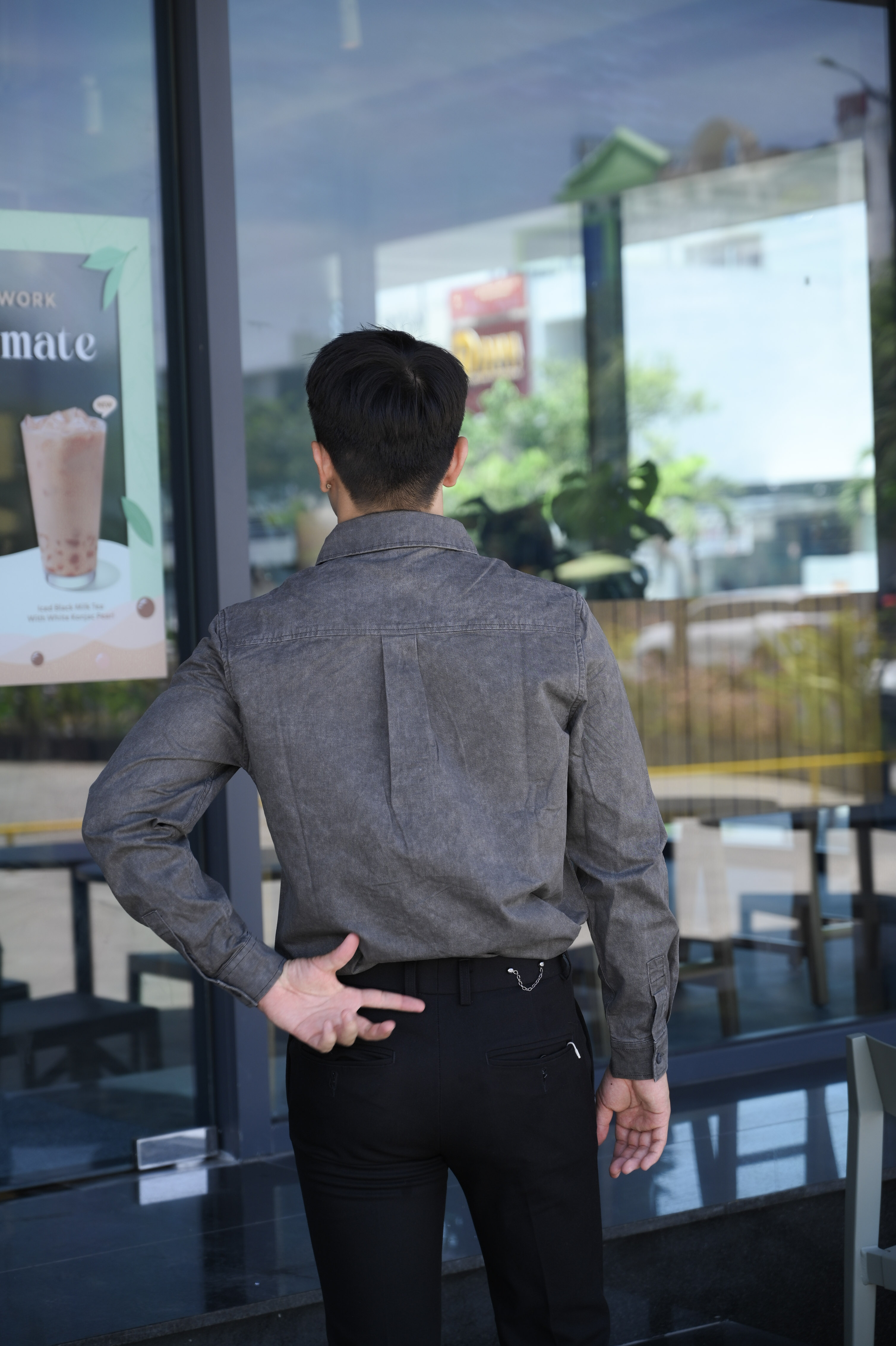 SA21 - Áo sơ mi nam dáng rộng phong cách Nhật Bản, cổ bẻ, tay dài, họa tiết chữ, chất cotton mềm mại_thumbnail_13
