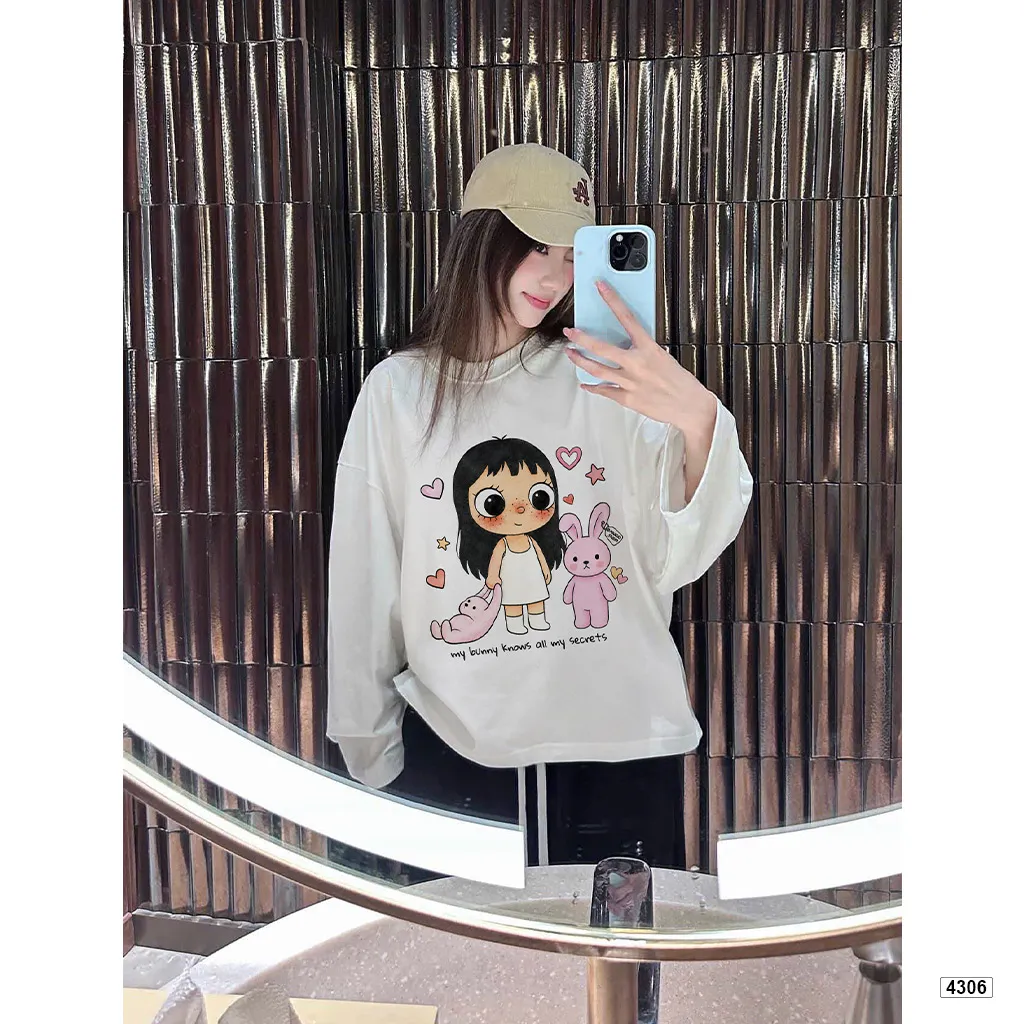 Áo thun tay dài unisex form boxy Miucho 4306_thumbnail_6