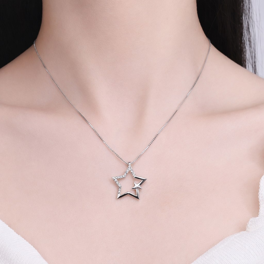 Dây Chuyền Ngôi Sao Bạc S925 Tối Giản – Trang Sức Nữ Thanh Lịch DCS064