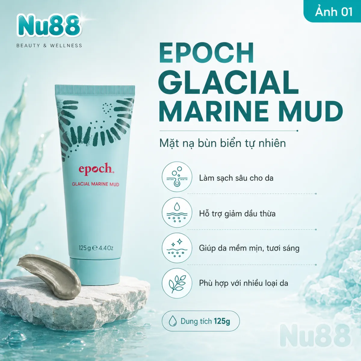 Mặt Nạ Bùn Biển Tự Nhiên Epoch Glacial Marine Mud (125 g)_thumbnail_4