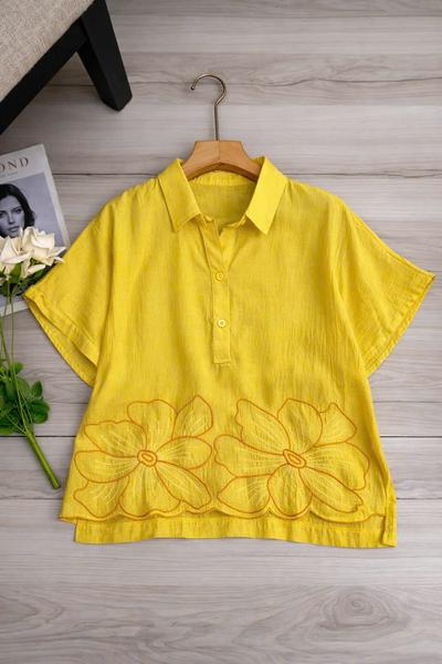 Áo sơ mi polo thêu hoa tà trước_thumbnail_6