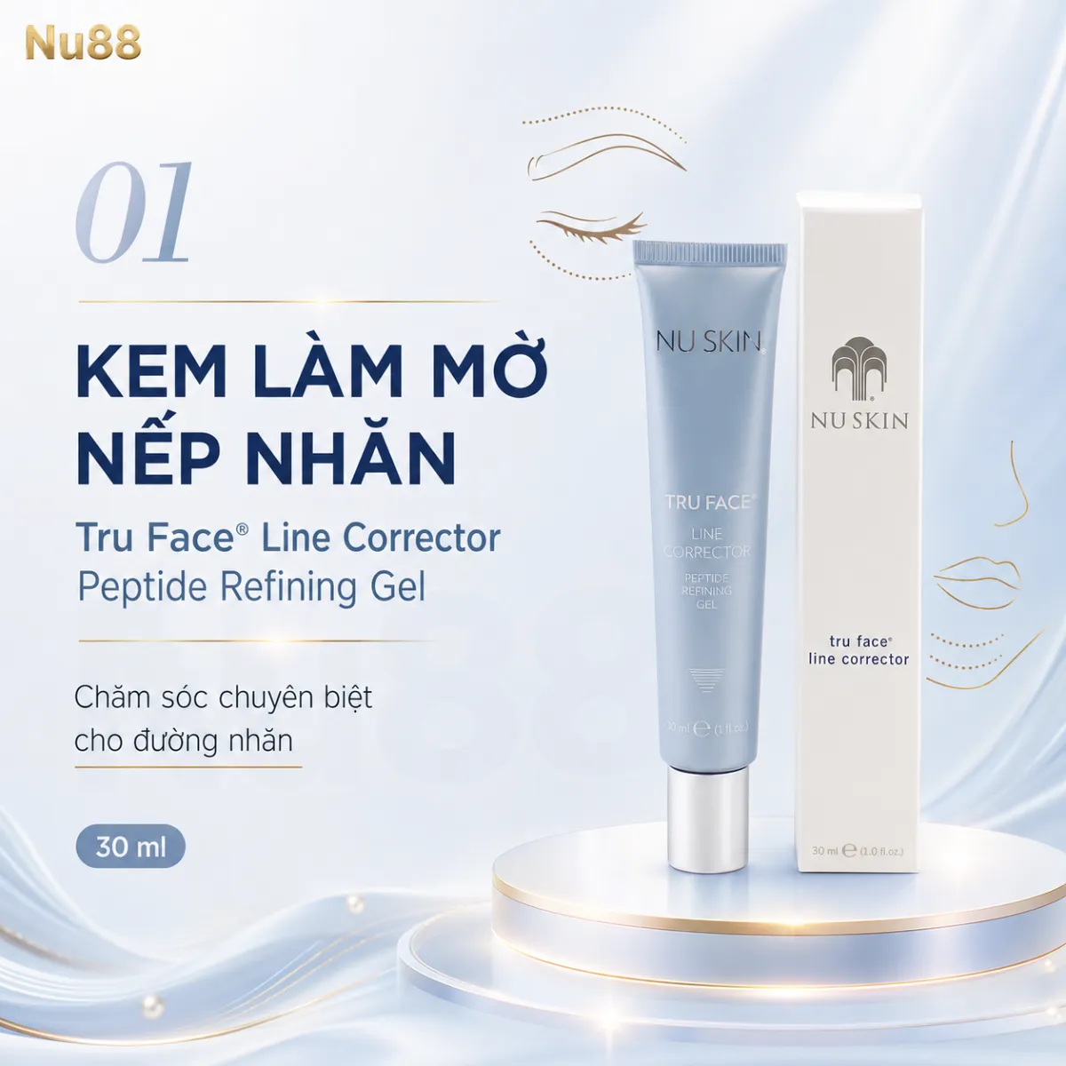 Kem Làm Mờ Nếp Nhăn Tru Face Line Corrector Peptide Refining_thumbnail_2