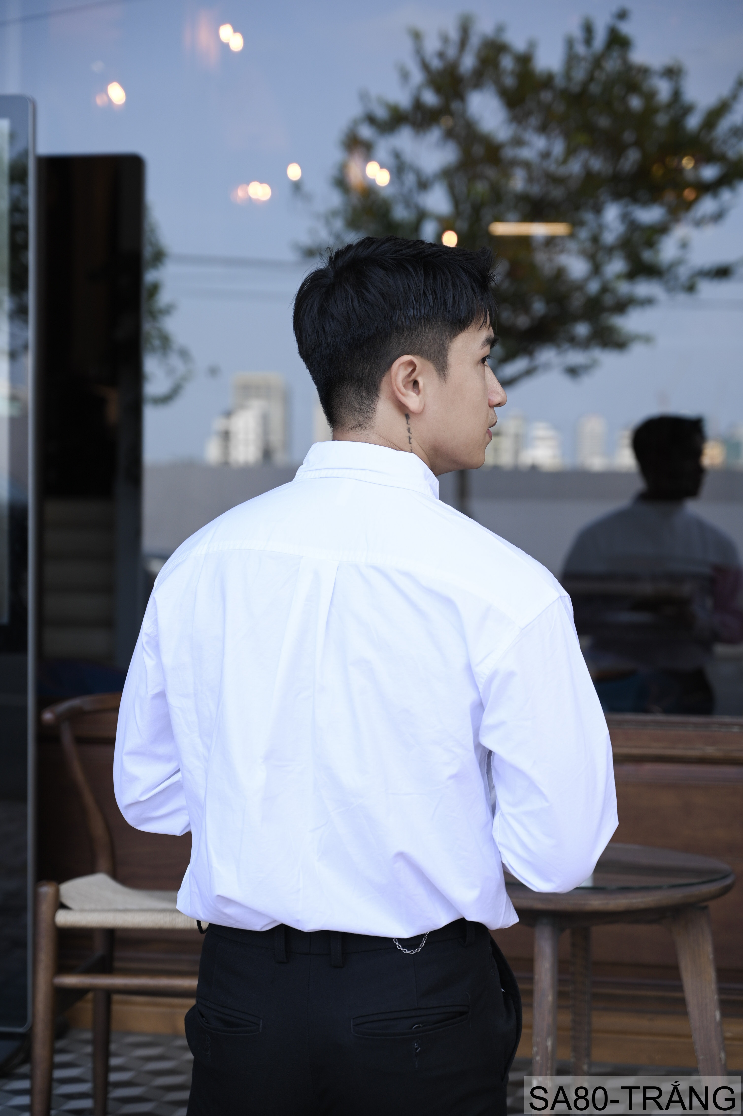 SA80 - Áo sơ mi nam tay dài phong cách Nhật Bản, chất cotton mềm mại, cổ bẻ, thiết kế sọc ngang thời trang_thumbnail_3