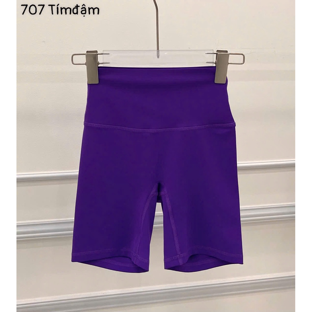Quần Đùi Thể Thao Tập Gym Chạy Bộ Nữ Yumiisportswear Lulu 707 Lưng Cao Không Tụt Dáng Ôm Body Vải Co Dãn Thấm Hút Mồ Hôi_thumbnail_9