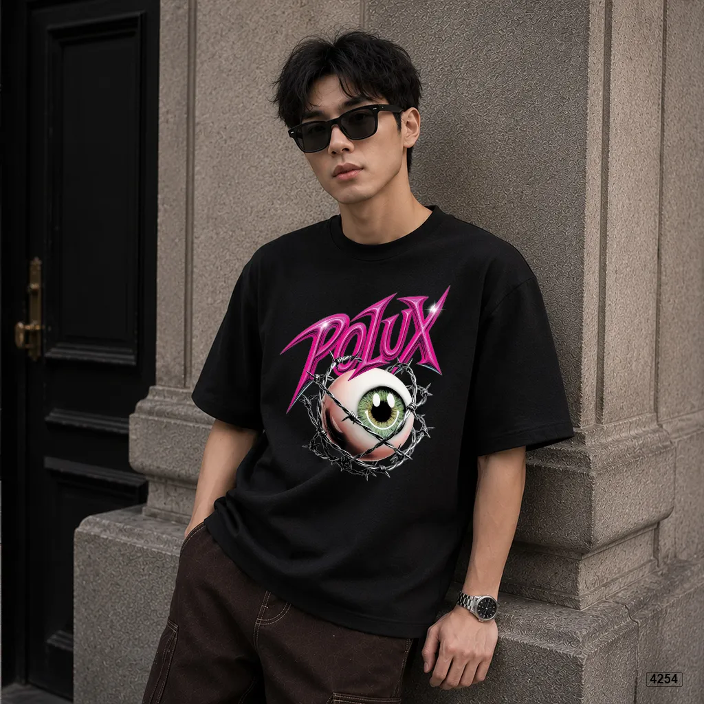 Áo thun nam oversize phong cách đường phố cổ điển Polux 4254_thumbnail_3