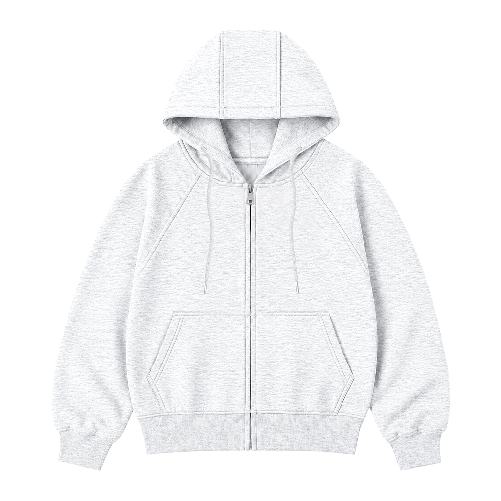 Áo hoodie zip Miucho form rộng basic vải nỉ 2 da trơn HDT00079_thumbnail_3
