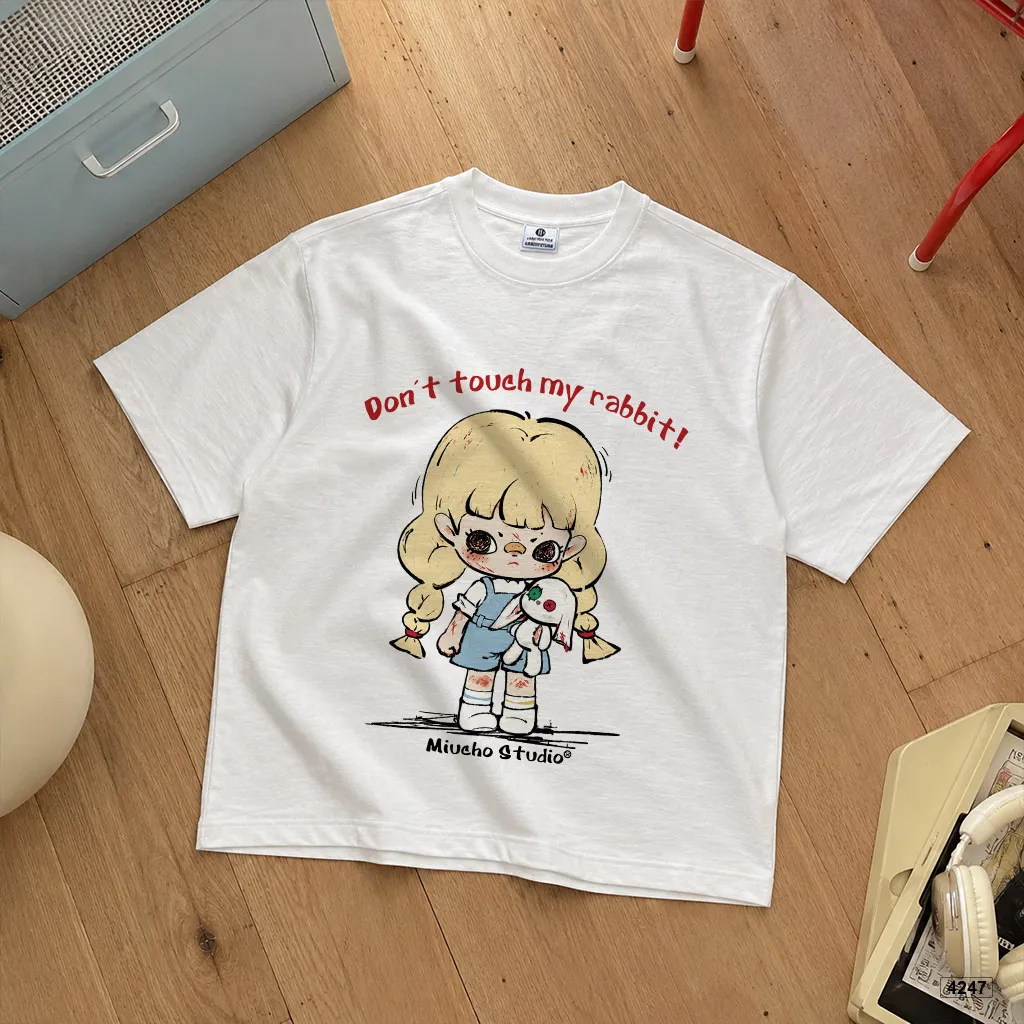 Áo thun boxy chất vải xước thoáng mát Cute Rabbit Miucho 4247_thumbnail_7