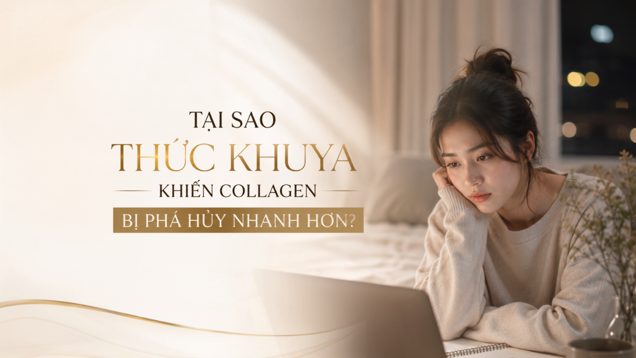 Tại sao thức khuya khiến collagen bị phá hủy nhanh hơn?