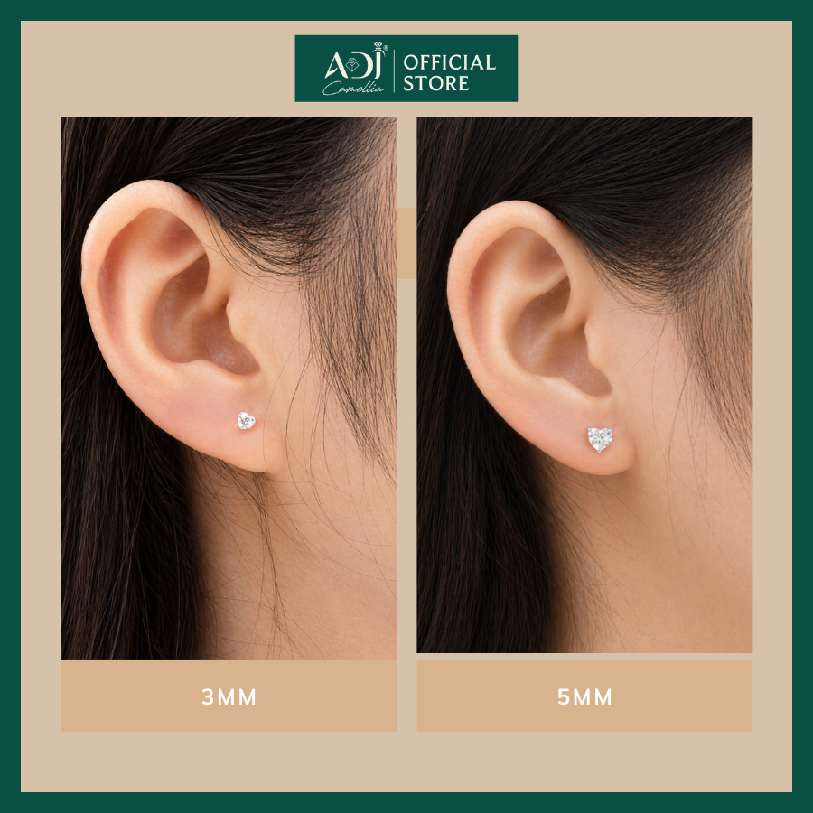 Bông Tai Bạc 925 Nữ Đính Đá CZ Hình Trái Tim, Khuyên Tai Viên Chủ Sang Trọng, Phụ Kiện Cao Cấp_thumbnail_3