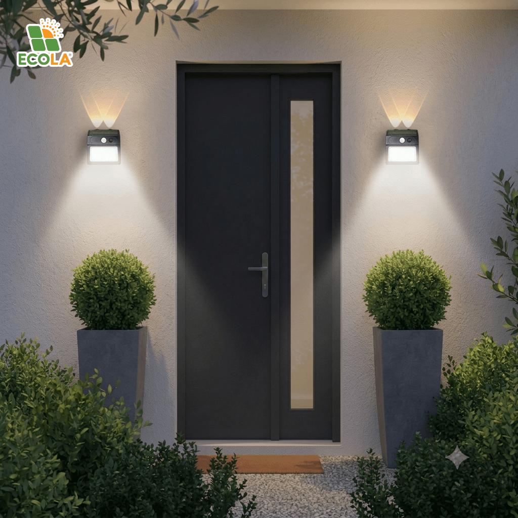 Đèn trang trí hắt tường 2 mặt năng lượng mặt trời ECOLA HT12_thumbnail_5