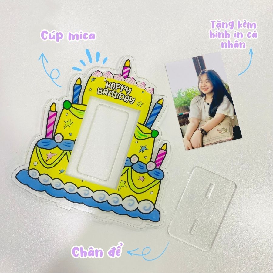 Cúp SINH NHẬT mica đựng ảnh 6x9, thẻ card, quà tặng SINH NHẬT, tình yêu trang trí bàn học, kỷ niệm_thumbnail_3