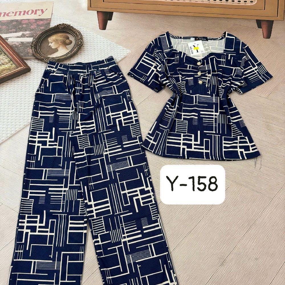 Thích Thư Đồ Bộ Thun Y156-160 Form Đẹp Mềm Mịn Co Giãn Tốt Áo Cổ Sơ Mi Quần Dài Da Beo Thời Trang Cho Nữ_thumbnail_2