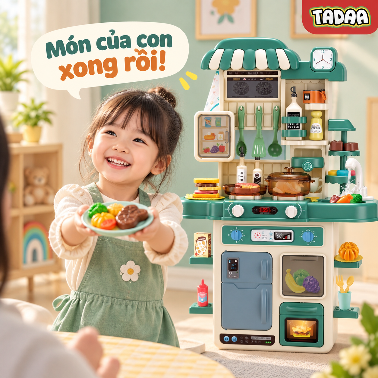 Bộ bếp nấu ăn nhập vai – Căn Bếp Của Bé – G792A Màu xanh_thumbnail_0