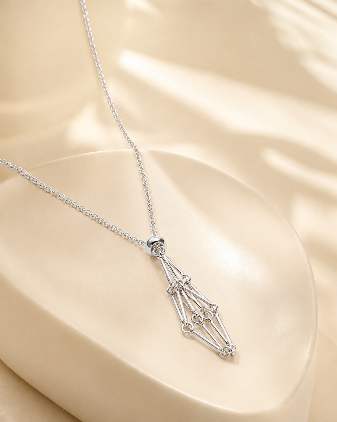 Dây Vòng Cổ Dạng Lưới Hợp Kim Không Rỉ (KHÔNG KÈM ĐÁ) - Màu Silver