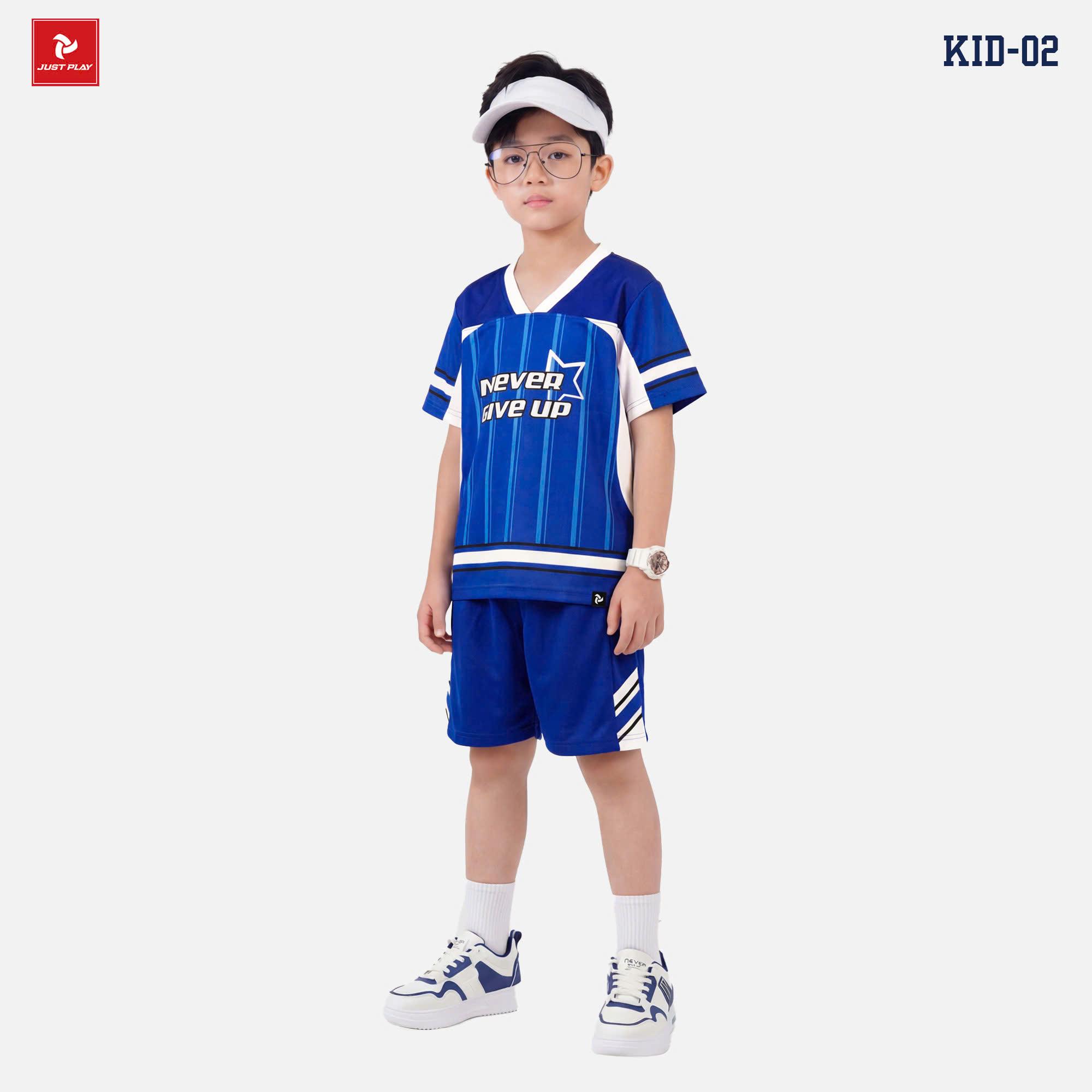 Bộ Thể Thao Trẻ Em Just Play KID02 Thun Mè Cao Cấp Thoáng Khí Thể Thao Đương Đại_thumbnail_3