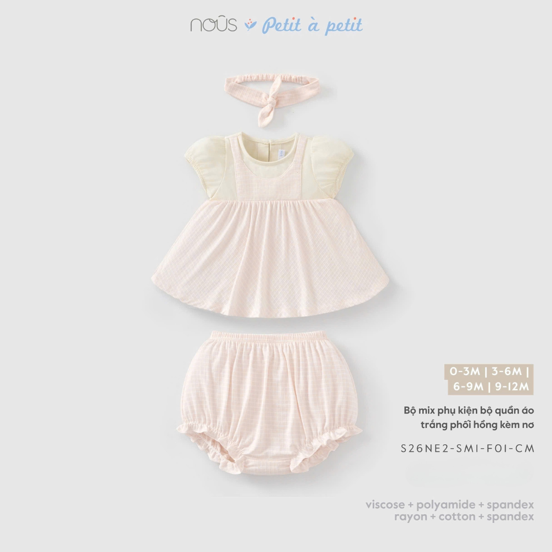 Bộ cộc mix phụ kiện Nous Petit a Petit cao cấp