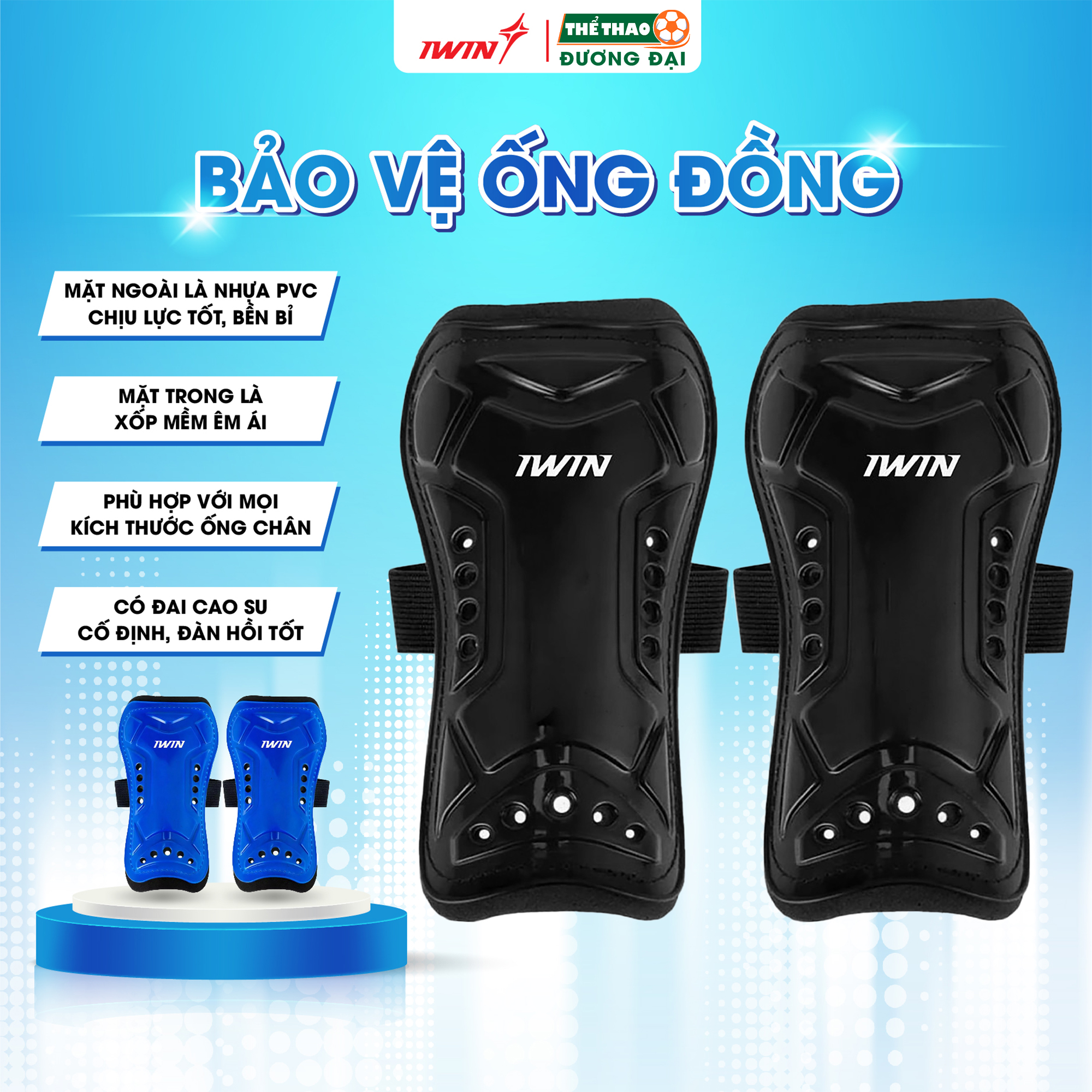 Ốp Ống Đồng Bọc Ống Khuyển Rote iWin (1 Cặp) Nhẹ Êm Thiết Kế Vân Carbon Bảo Vệ Ống Chân Đá Bóng