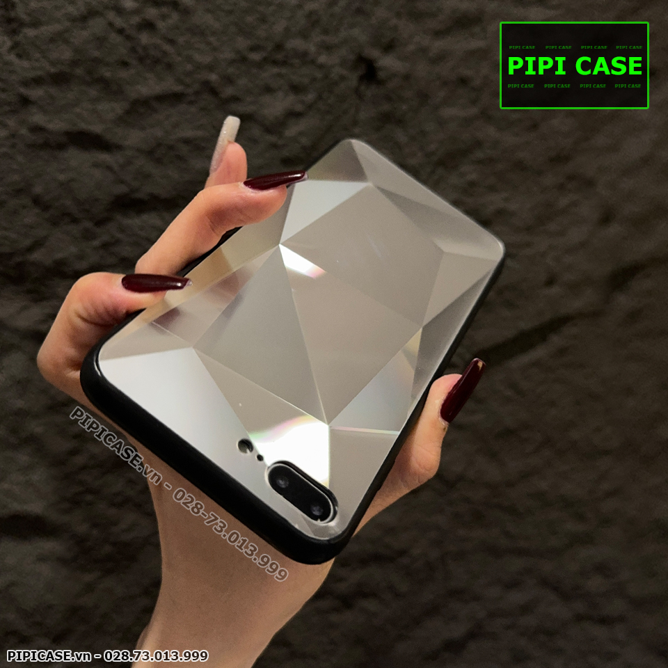 Ốp Lưng iPhone 7 Plus / 8 Plus - Kim Cương 6D - Bạc_thumbnail_3