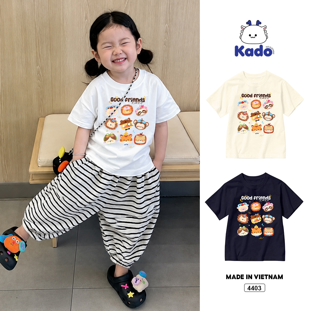 Áo thun bé trai form rộng Hàn Quốc Kado 4403