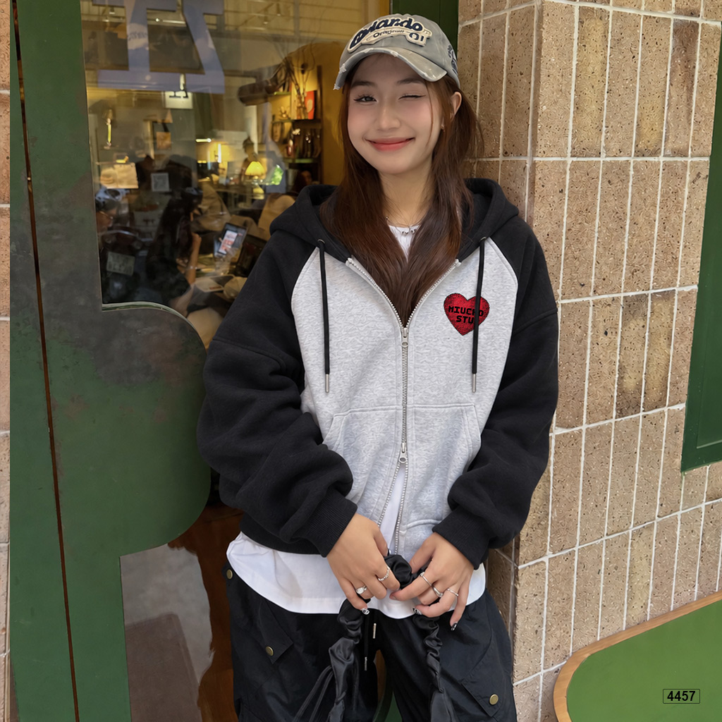 Áo hoodie zip Miucho form rộng raglan vải nỉ 2 da in mix 4457_thumbnail_3