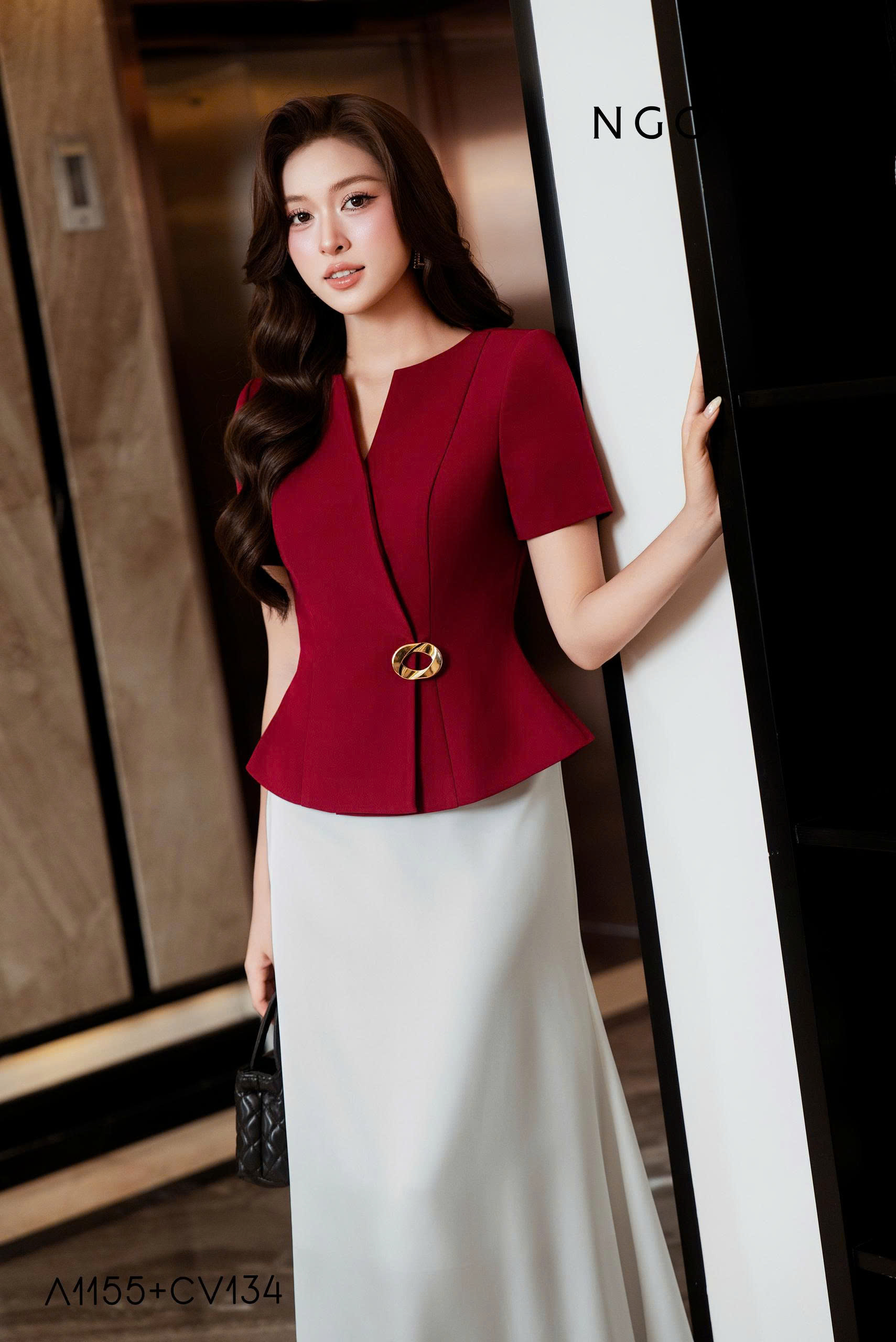 Leika Top_ Áo Kiểu Cổ V  A1155_thumbnail_14