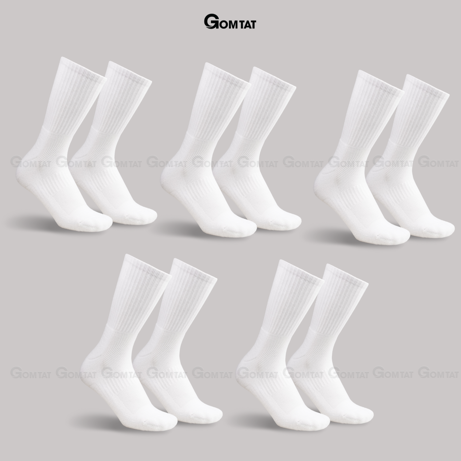 Combo tất cổ cao, cổ trung nam nữ GOMTAT, chất liệu cotton đệm xù êm chân - TATXU-TRON_thumbnail_13