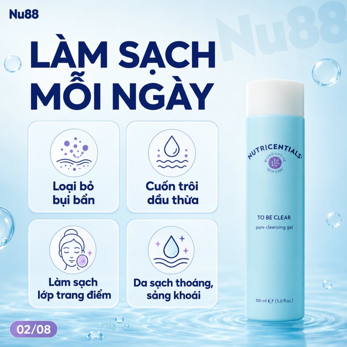 Sữa Rửa Mặt Da Thường/ Da Khô Nutricentials HydraClean Creamy Cleansing Lotion_thumbnail_5