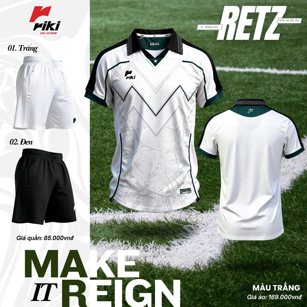 BST Áo Bóng Đá Riki RETZ Thun Mè R-Coolflex Thoáng Khí Thể Thao Đương Đại