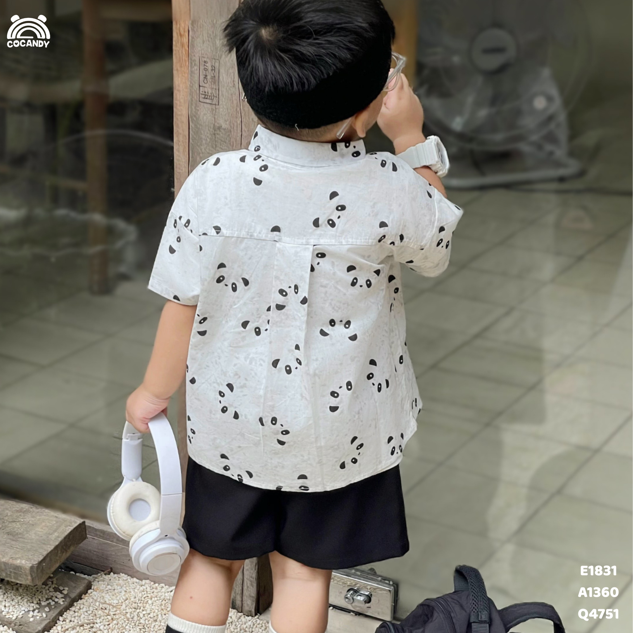 Áo cộc sơ mi gấu loang TRẮNG túi ốp_thumbnail_2